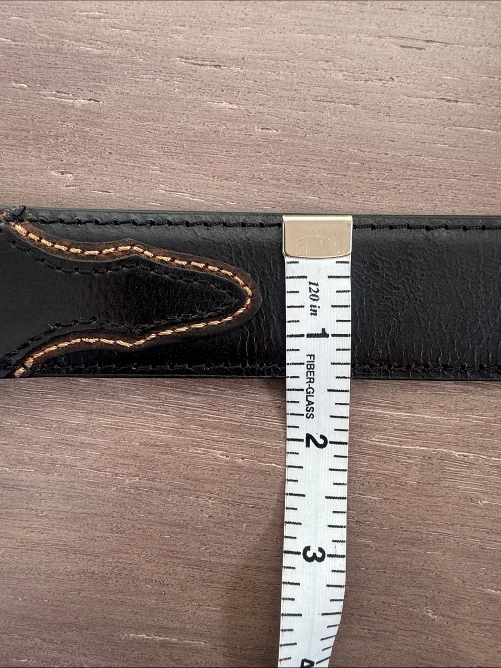 Black genuine leather western rodeo festival classic belt 1.5 inch size 38